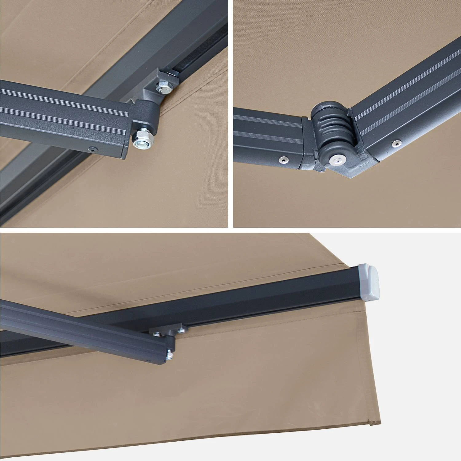 Store Banne Manuel 3x2m Couleur : Taupe – Image 5