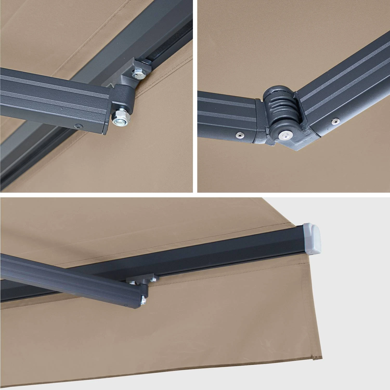 Store Banne Manuel 4x3m Couleur : Taupe – Image 4