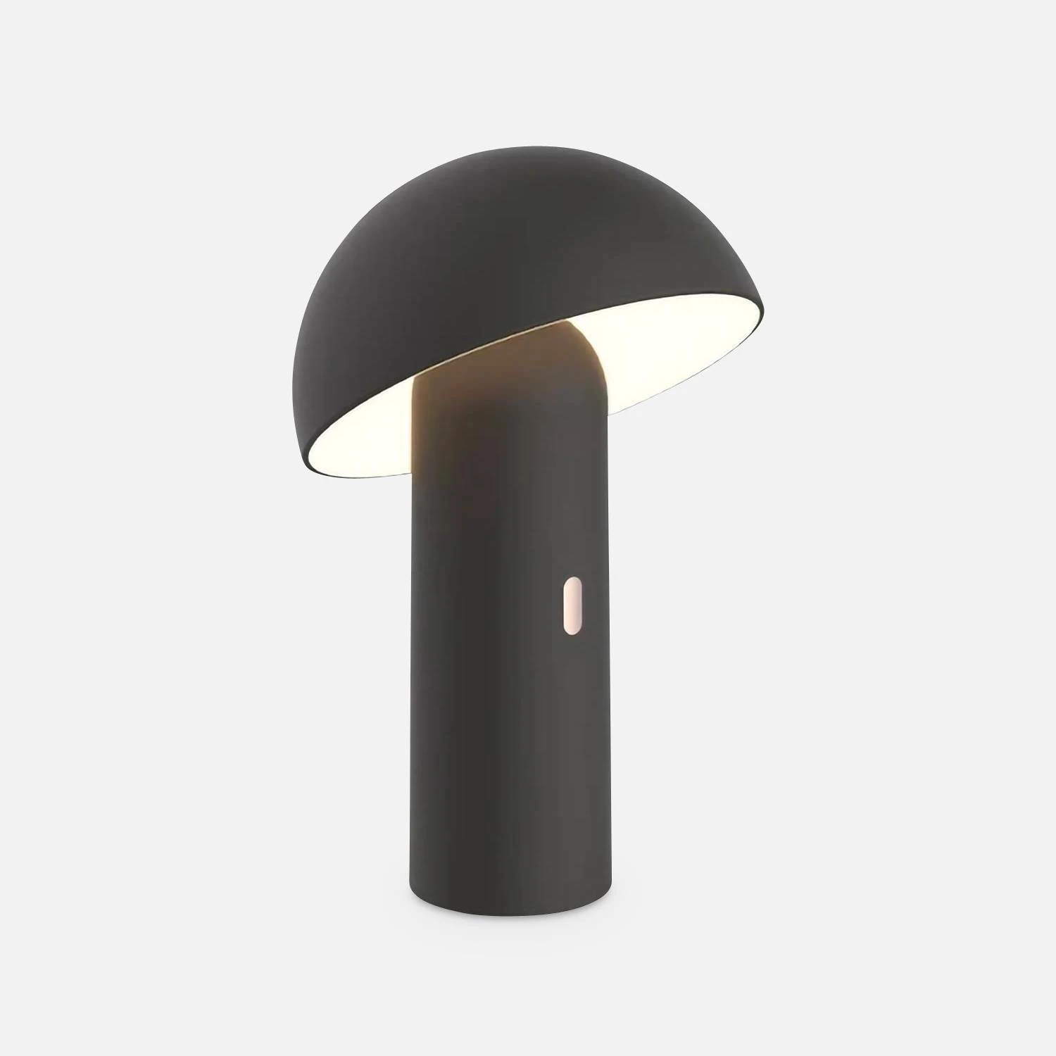 Lampe De Table Sans Fil Nomade à Tête Orientable Intérieur / Extérieur H 28cm Couleur : Noir – Image 6