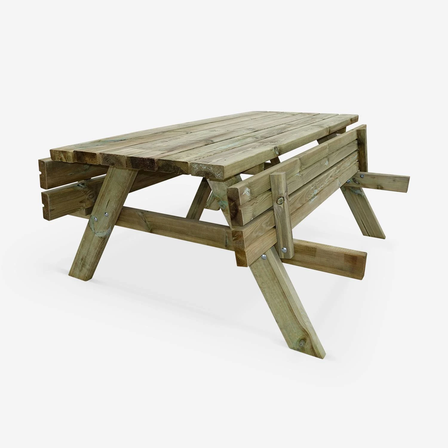Table Picnic En Bois 6 Places 180cm (lot De 4) – Image 4