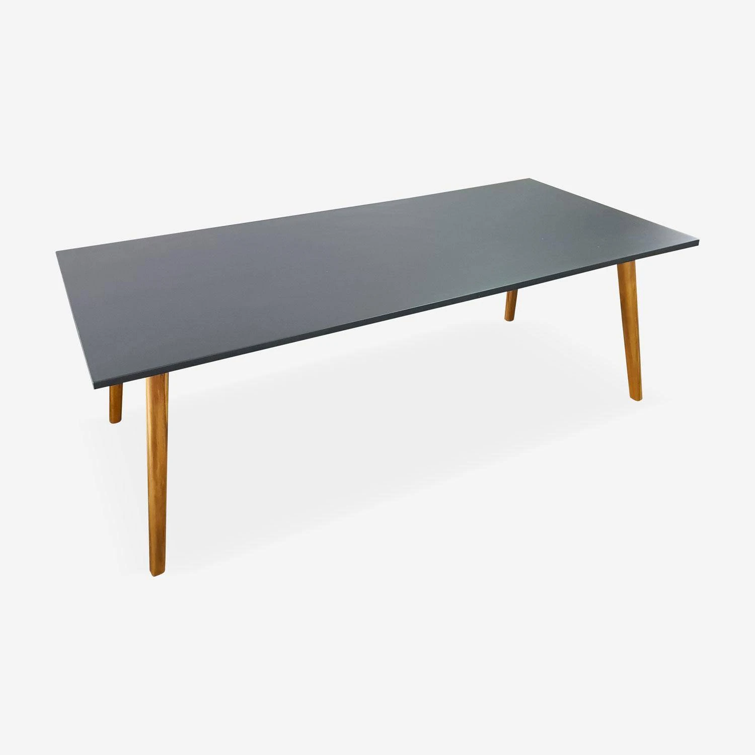 Ensemble De Jardin 220cm + 8 Chaises - BELEM Couleur : Gris / Gris Clair – Image 3