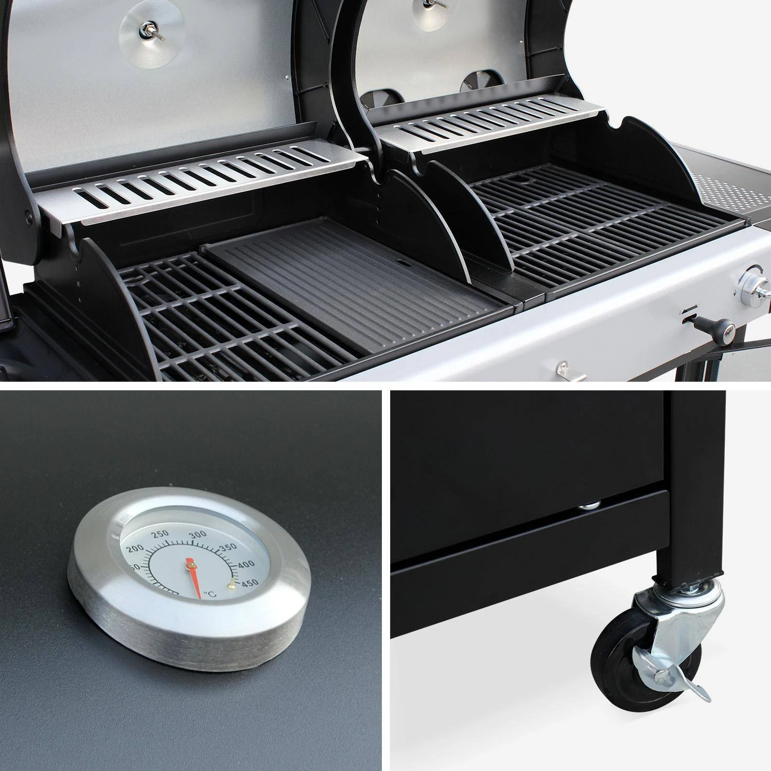 Barbecue Gaz 3 En 1, 3 Brûleurs Dont 1 Feu Latéral – Image 7