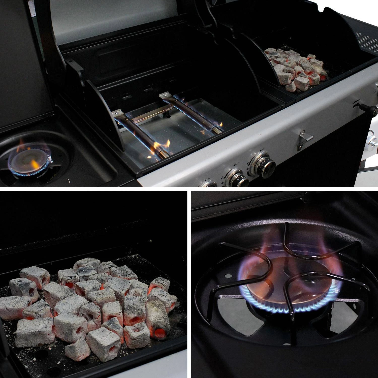 Barbecue Gaz 3 En 1, 3 Brûleurs Dont 1 Feu Latéral – Image 8
