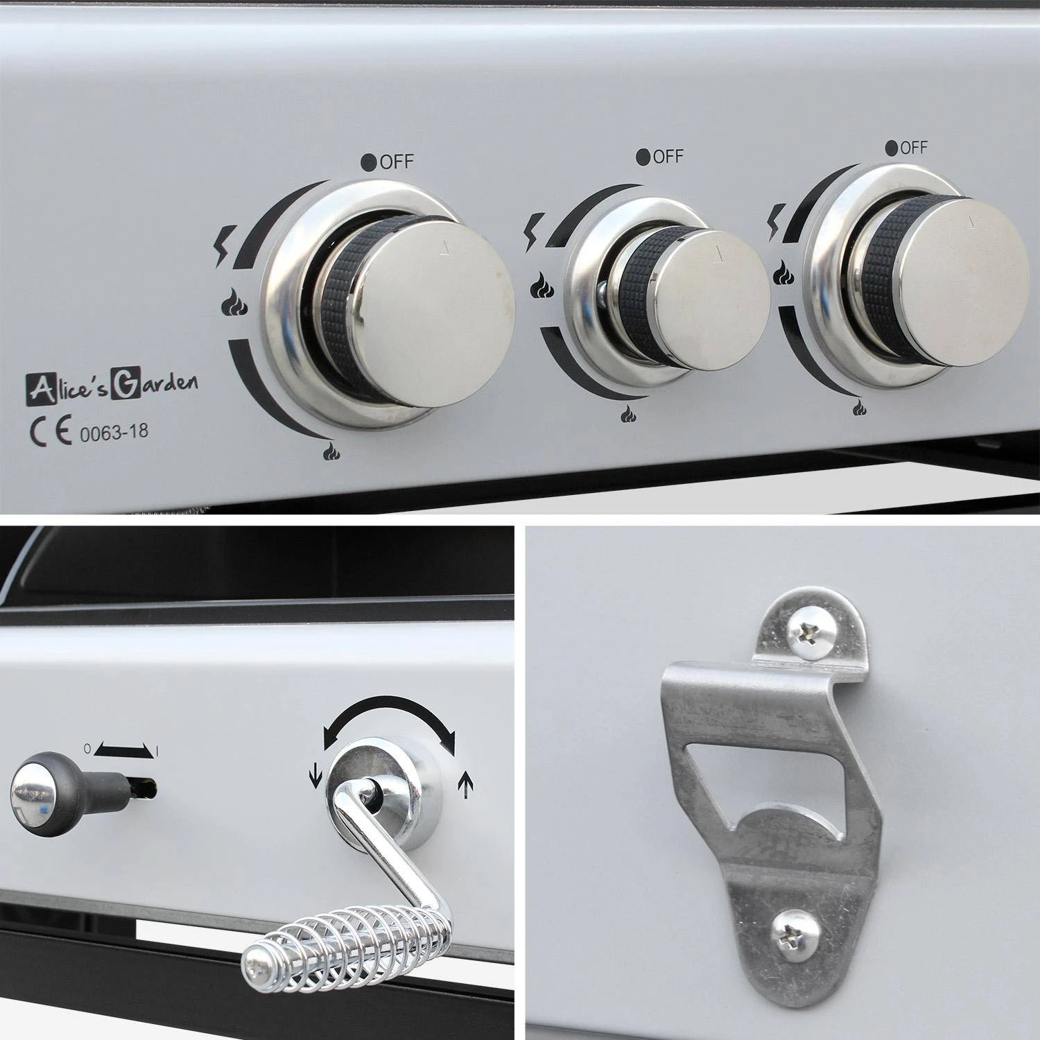 Barbecue Gaz 3 En 1, 3 Brûleurs Dont 1 Feu Latéral – Image 6