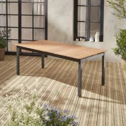 Table De Jardin Extensible Bois Et Aluminium 8 Ă 10 Places