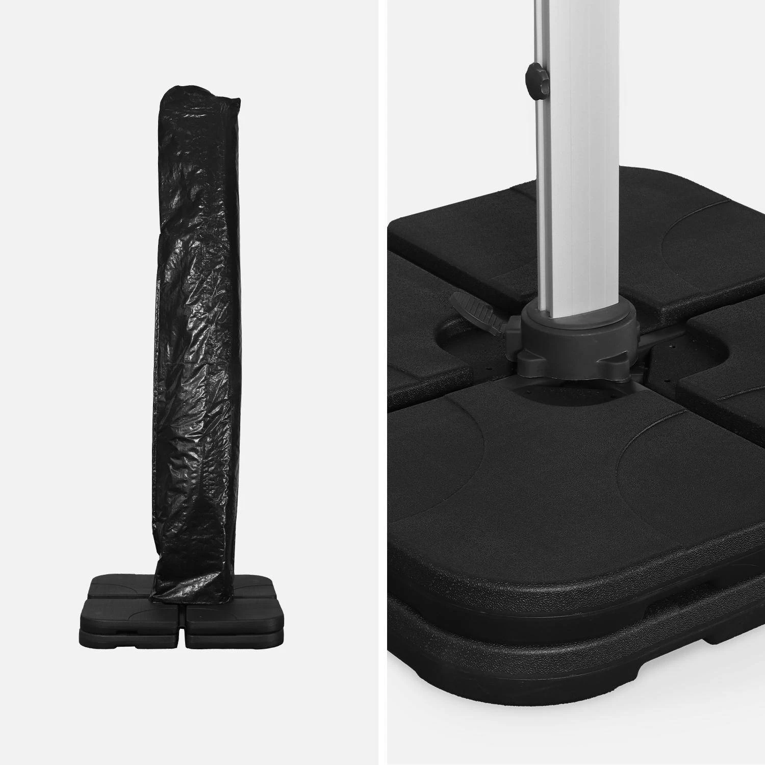 Parasol Déporté Carré 4x4m Couleur : Anthracite – Image 4