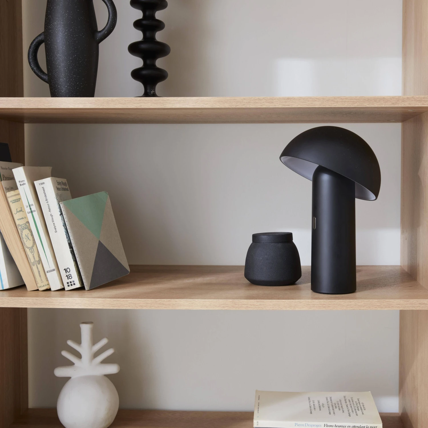 Lampe De Table Sans Fil Nomade à Tête Orientable Intérieur / Extérieur H 28cm Couleur : Noir – Image 3