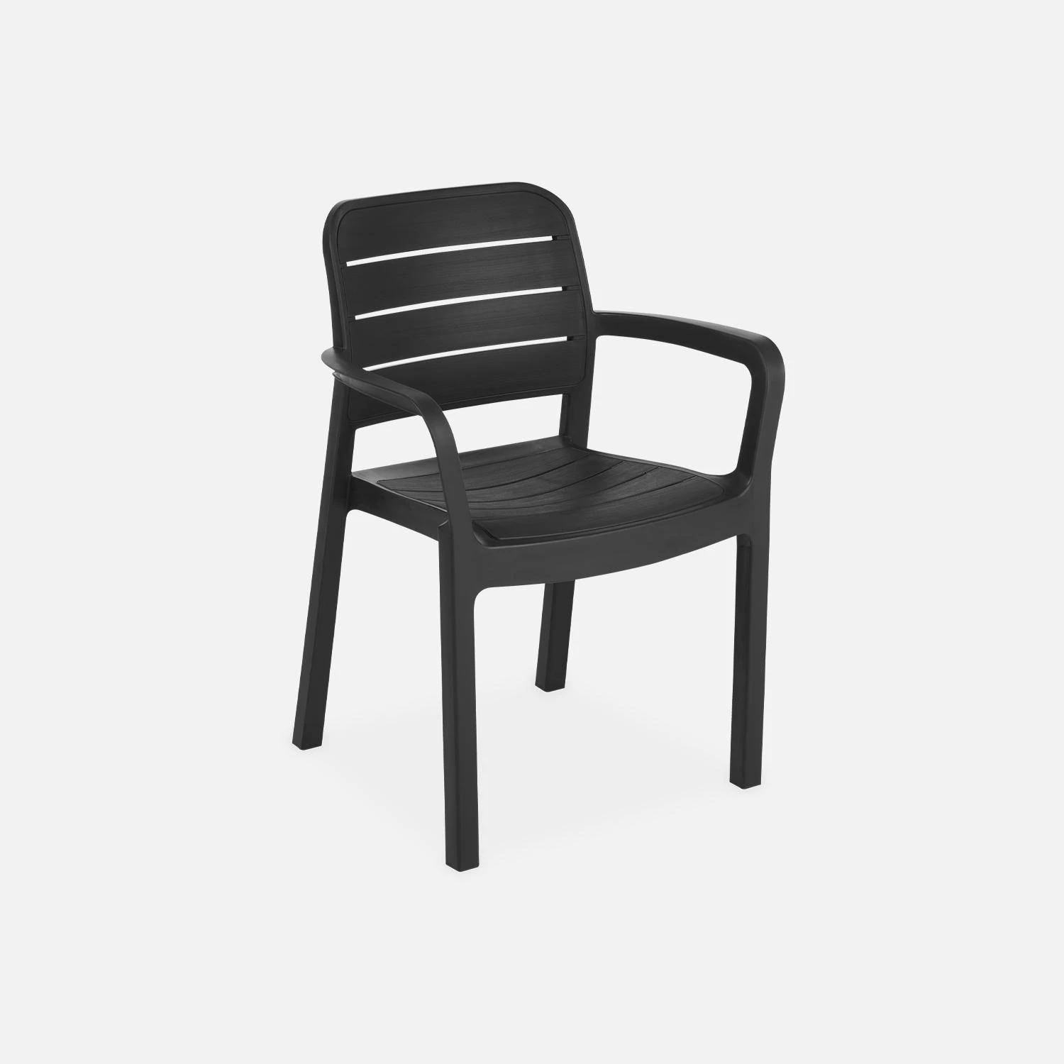 Table De Jardin Modulable Résine + 8 Chaises Empilables – Image 6