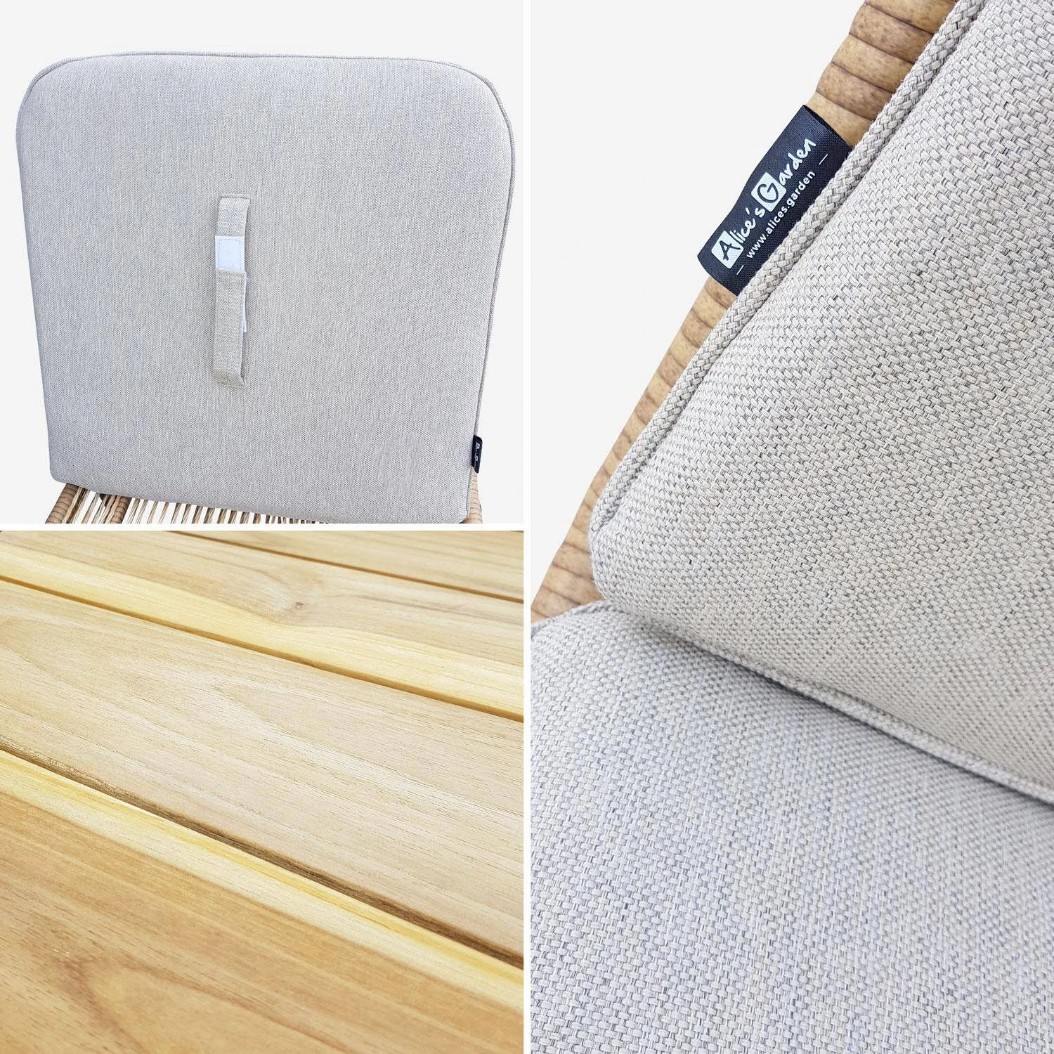 Salon De Jardin Bas Résine Tressée Effet Rotin 2 Places – Image 5