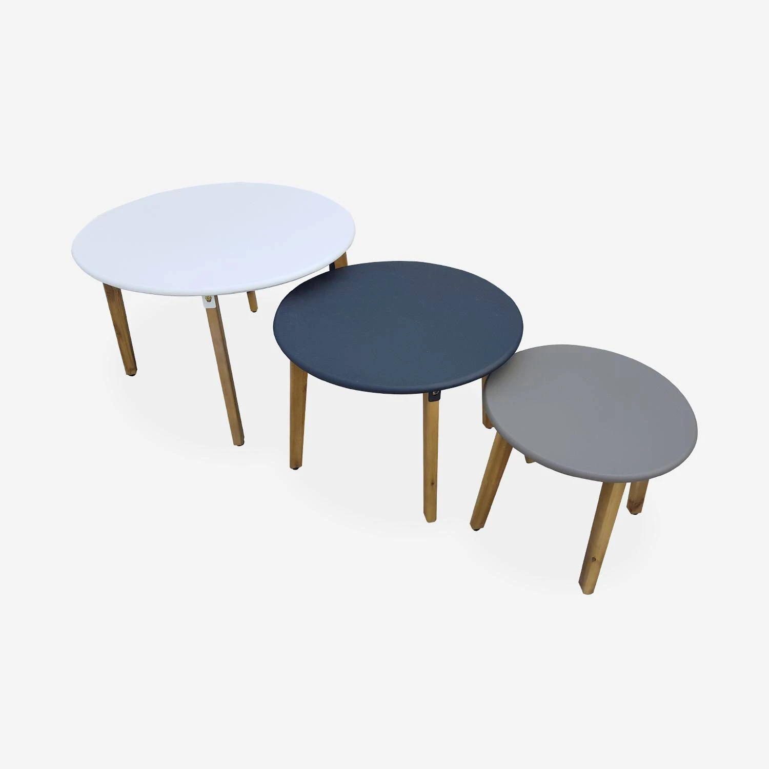 Salon De Jardin Bas Résine Tressée Effet Rotin 4 Places Couleur : Gris – Image 4