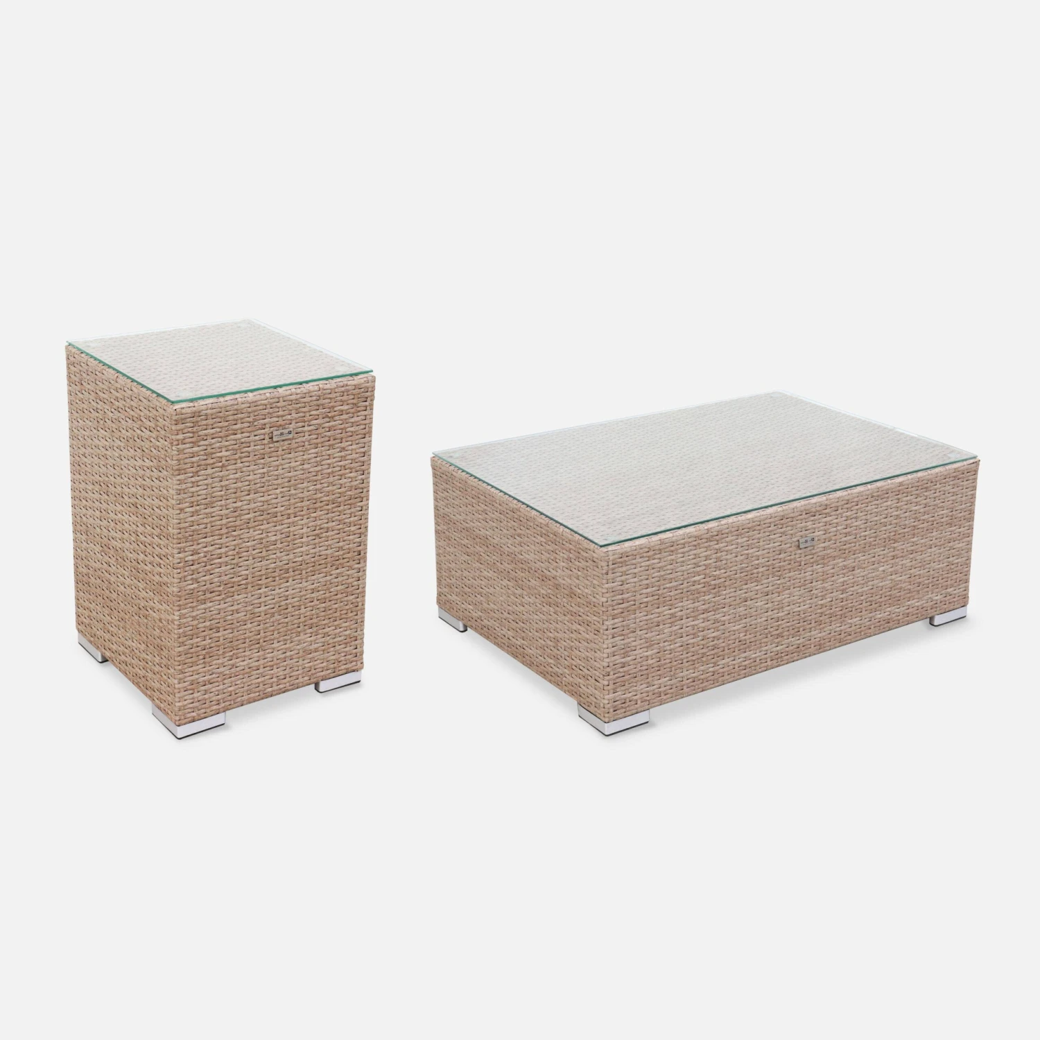 Salon De Jardin Résine Tressée 12 à 14 Places Couleur : Beige / Beige – Image 7